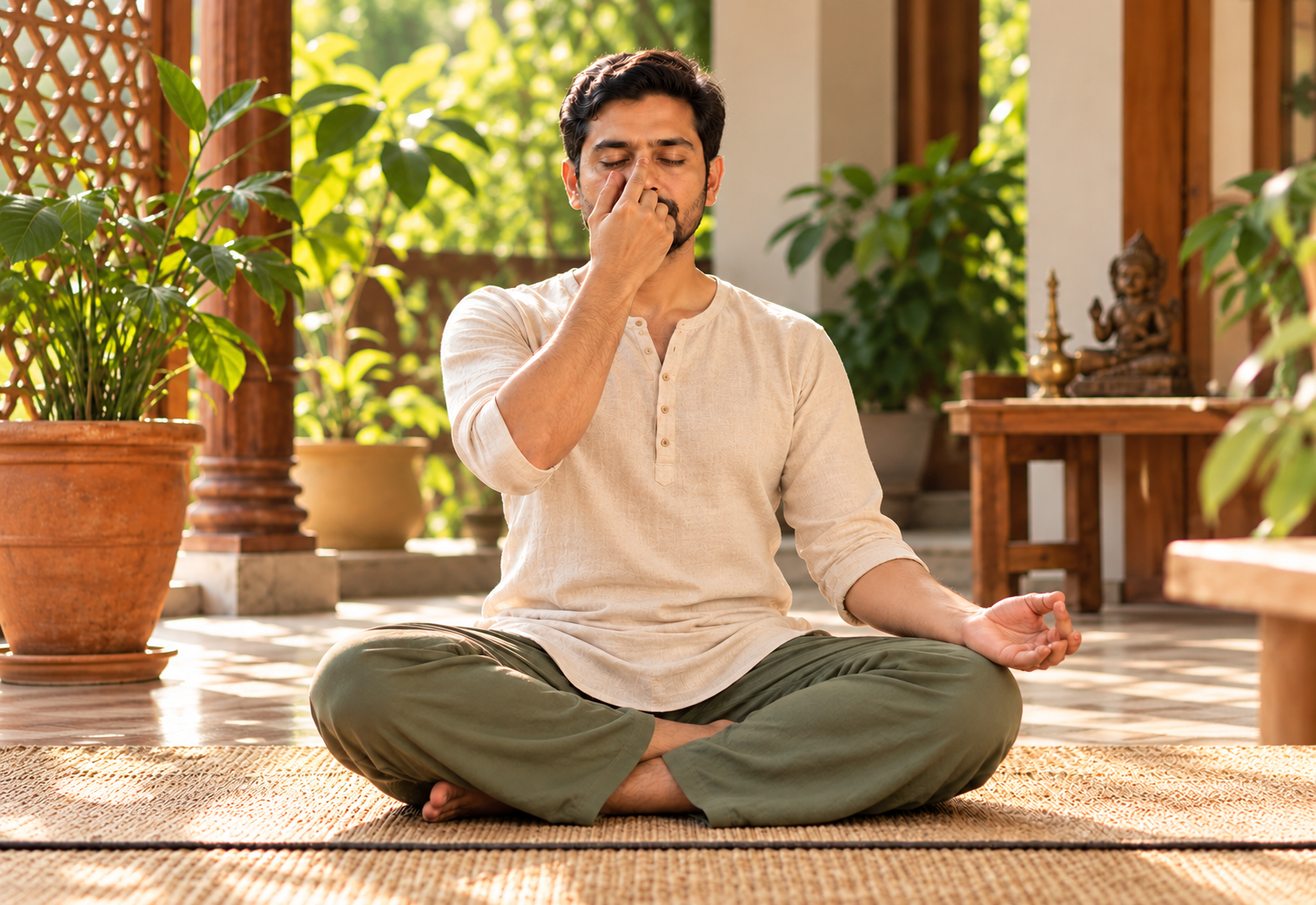 Slow postures and calming breathwork to support healthy blood pressure.