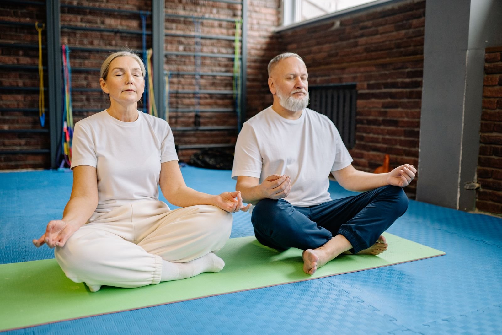 Students of different ages in a breathing class