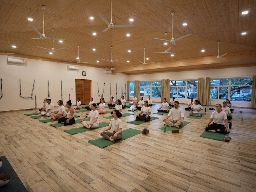 Guided Yoga practice at Anahat Yoga, Pune