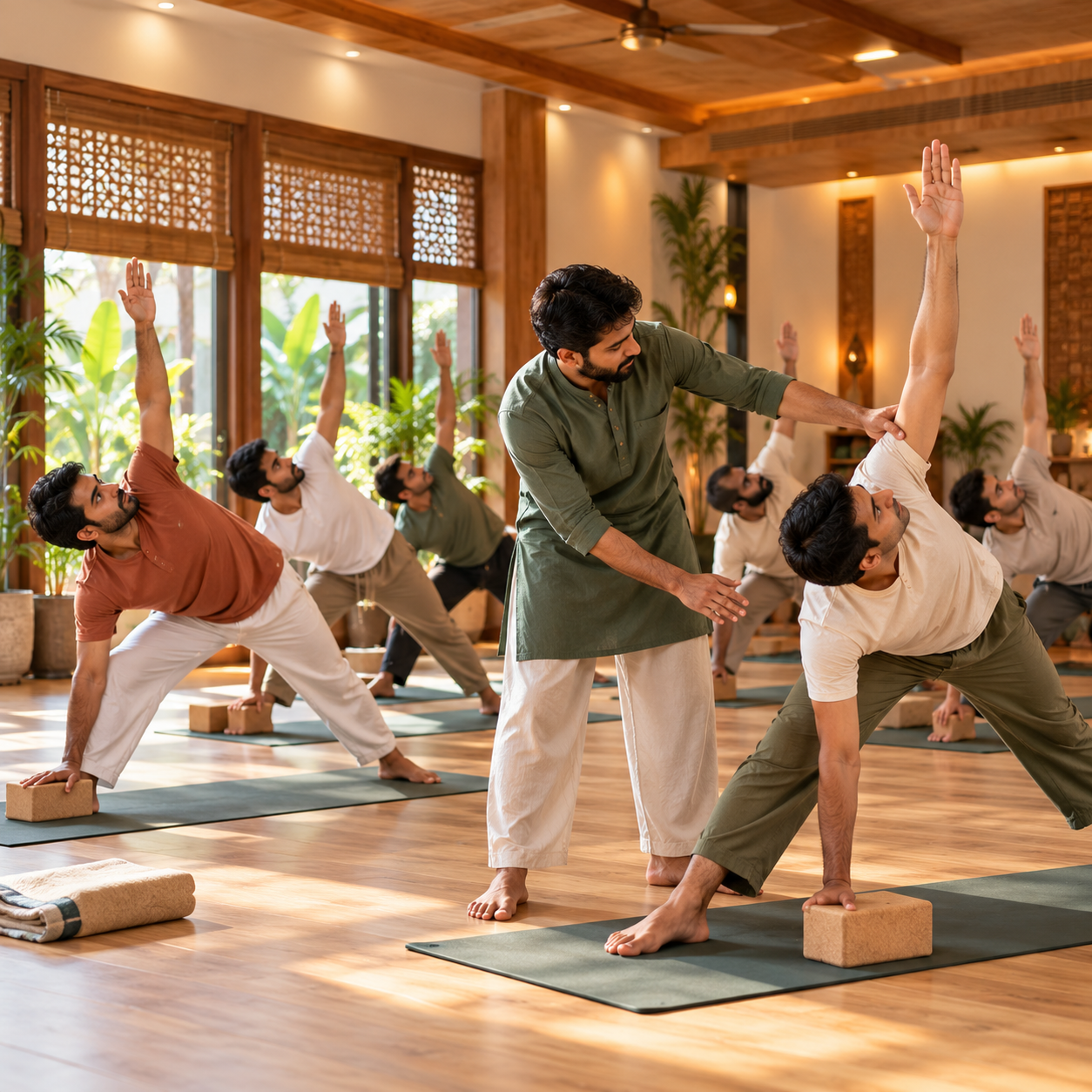 Learn and practise yoga in a guided group environment at our centers across, Pune